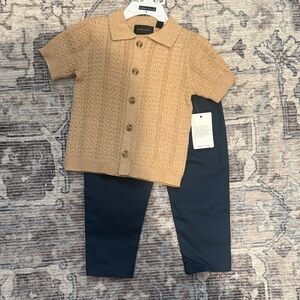 Tan Knit Kids Shirt by